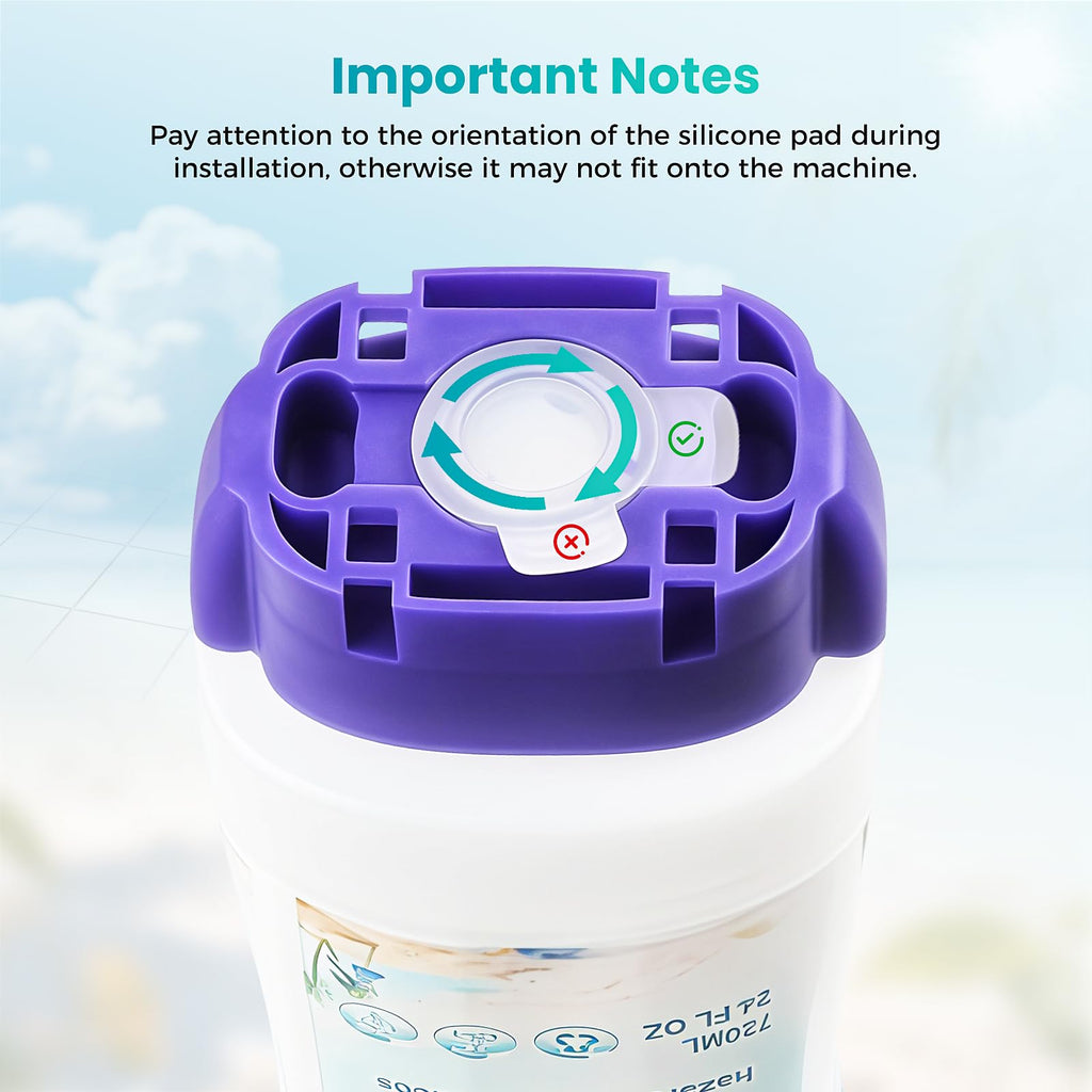 Refillable Bottle for Swiffer® Power Mop™, 720ML / 24 FL.OZ Reusable Solution Container, Leak-Resistant Lock, Use Any Liquid Cleaner