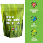 On Target Living Wheatgrass Tablets- 500 Tablets | USDA Organic |