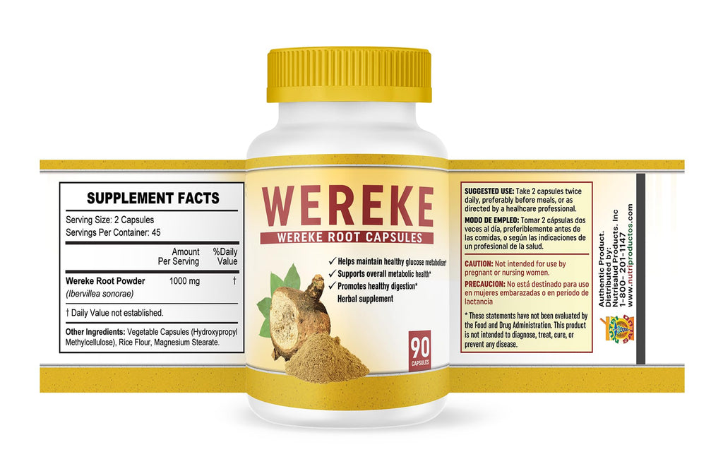 Wereke – Wereke Root Capsules. Guereque. Set of 2 Bottles. for Rheumatism, Gastritis, and as a Natural Anti-inflammatory.