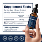 Liquid Pregnenolone Supplement, Sublingual Micronized Liquid for Hormone Balance, Memory & Focus Support, Promote Cognitive Health, Better Absorption Than Capsules, 30 ml