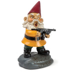 Angry Little Garden Gnome Statue, Outdoor Lawn & Yard Home Defender, Combat Figurine Sculpture Decorations, Funny Housewarming Gag Gift