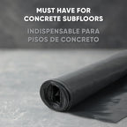 ROBERTS 70-116 Moisture Barricade 6 mil Polyethylene Film for Vinyl, Laminate SPC, Engineered Wood Floors - 300 sq. ft. Roll, Black