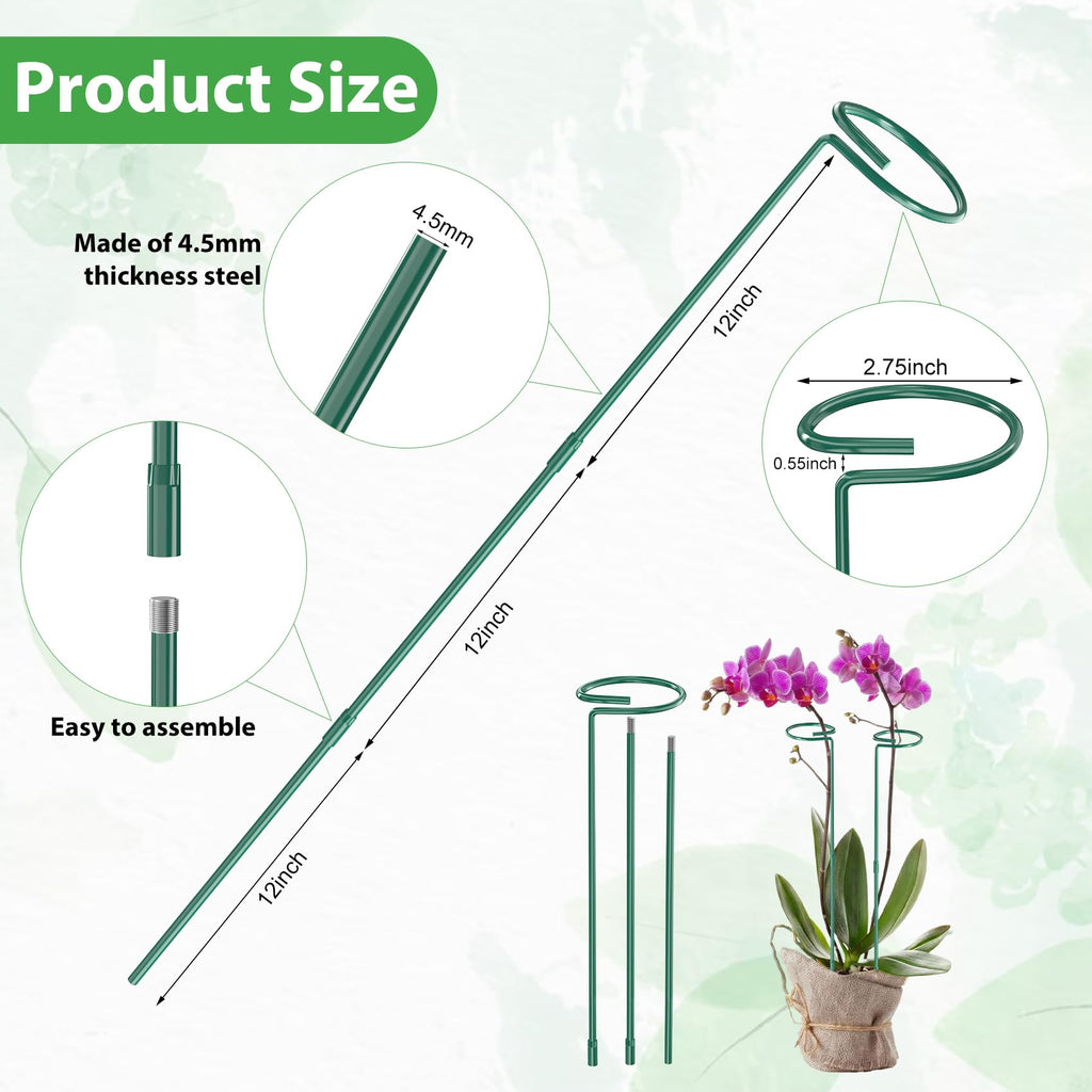 Unves 12 Pack Plant Support Stakes, 36 in Plant Stakes(36 or 24 or 12 Inch)
