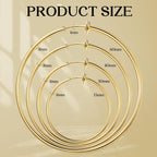 Magitaco 8 Pairs Clip On Hoop Earrings Stainless Steel Clip On Earrings for Women Fake Hoop Earring Spring Hoop Earring For Non-Pierced Ears G