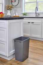 Rev-A-Shelf 2-Pack 35 Quart Polymer Replacement Trash Bin, Recycle Waste Garbage Container for Kitchen Cabinet Pullouts, Gray, RV-35-13-2 - Large Plastic Bins for Home and Office