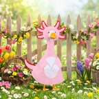 Teeanzo Pink Axolotl Porch Goose Outfits for Outdoor Yard Decor