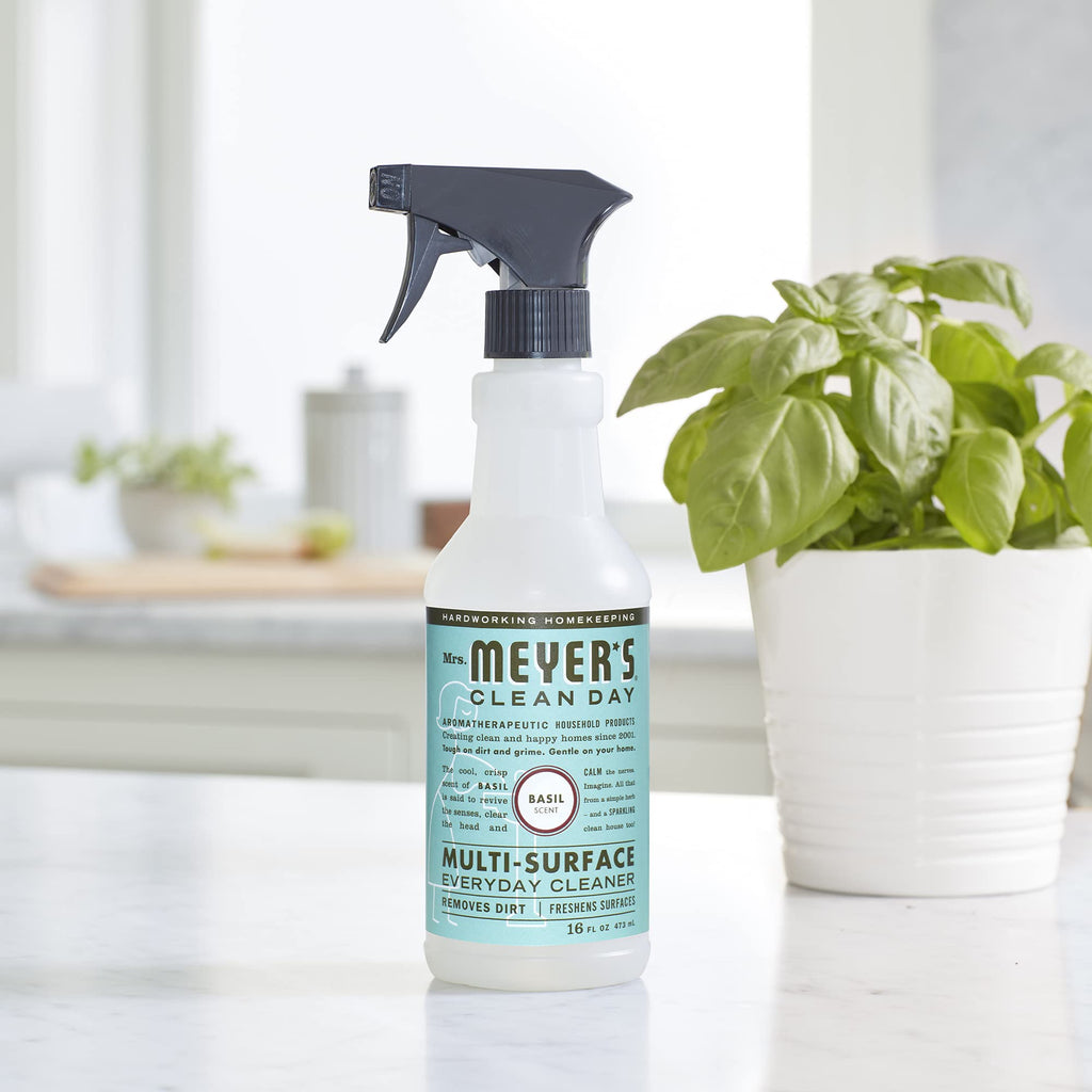 Mrs. MEYER'S CLEAN DAY All-Purpose Cleaner Spray,Basil,16 fl. oz,(Pack of 6)