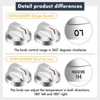 AMI PARTS NE63T8111SS NE63T8311SS NE63BG8315SS Fit for Samsung Electric Stove Knob Replacement Knobs for -DG94-03500V DG94-03500W DG94-03500A/Z (4PCS Silver)