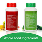 Fruit and Veggies Supplement Ingredients Natural – 4 Bottles 360 Total Vegetarian Capsules | Balance of Natural 16+18 Whole Fruits & Veggies Blend | Fresh Superfood Formula with Vitamins and Minerals