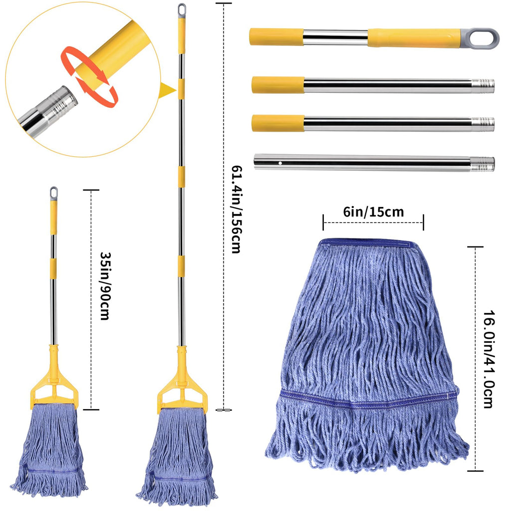 HiBaby Commercial Mop, 63Inch Handle Heavy Duty Industrial Mop
