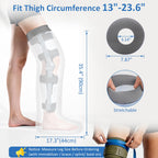 Waterproof Full Leg Cast Covers for Shower Adult, Extra Long Cast Covers for Shower Leg, Reusable Leg Cast Protector Cast Bag for Thigh Knee Foot Ankle Surgery Wounds Boots Braces, XL