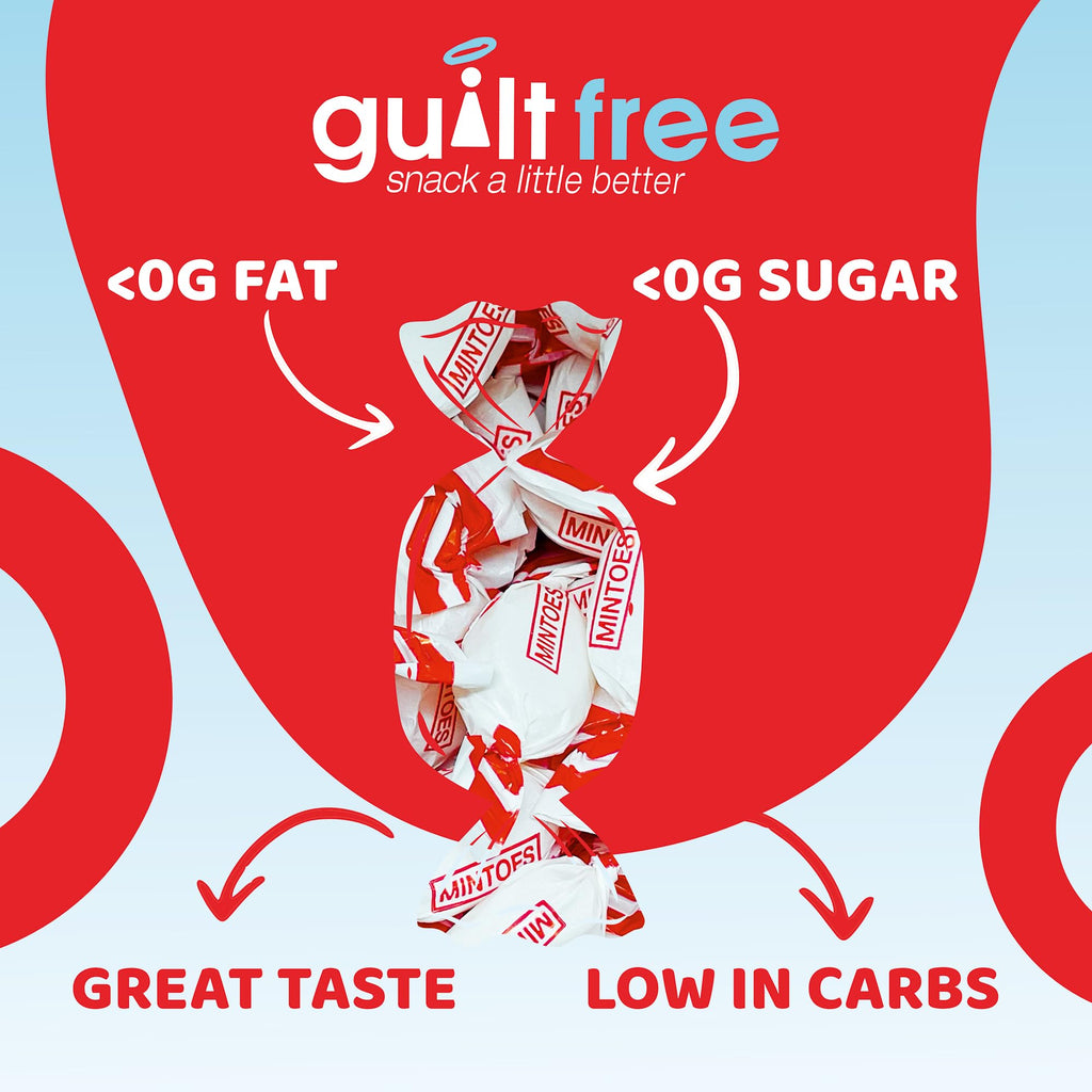 Guiltfree Sugar Free Mintoes (Wrapped) Retro Classic Sweets, Perfect Soft Chews | for Diabetic Gift Hamper Basket Party Bags Birthday Treats Valentine and Perfect for Gifting | 1 x 75g Resealable Pack