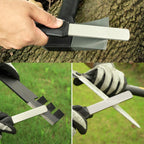 SHARPAL 127N Dual-Grit Diamond Sharpening Stone File Garden Tool Knife Sharpener with Leather Strop Coarse 325 / Extra Fine 1200 Grit for Lawn Mower Blade, Axe, Hatchet, Hedge Shears Fathers Day Gift