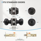 KNOBWELL Keyed Entry Door Knob and Single Cylinder Deadbolt Combo Set, Exterior Door Knobs for Entrance and Front Door, Keyed Alike Knob and Deadbolt, Oil Rubbed Bronze, 10 Pack