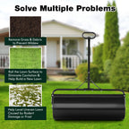 IRONMAX 30 Gallons/113 L Manual Lawn Roller, Water & Sand Fillable, Black