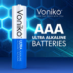 Voniko AAA Batteries 400 Pack - Alkaline Triple A with Reusable Storage Box, Long-Lasting Leakproof 1.5V Batteries for Household & Professional Devices, 10-Year Shelf Life