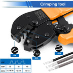 smseace 240Pcs Power Connectors with Crimping Tool 15/30/45 Amp Power Connectors1.5-6mm² (20-10AWG) Quick Disconnect Power connectors Quick Disconnect Terminals Connectors