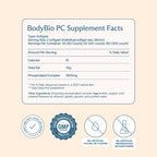 BodyBio PC - Phosphatidylcholine for Brain Health, Mental Clarity, Cognitive Function, Cellular Repair & Healthy Aging, Phospholipid Complex Supplement for Gentle Daily Detox