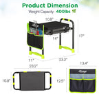 LOENIY 10.8” Wide Garden Kneeler and Seat, Heavy Duty Foldable Garden Stool