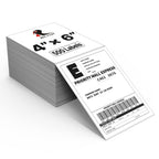 HUOJI 4x6 Thermal Labels, Perforated, 500/Stack, Commercial Grade
