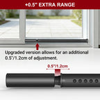 AceMining Sliding Door Security Bar,Heavy Duty Sliding Patio Door Lock Bar, 20-50inch Adjustable Multi-use Window Security Bars, Sliding Door Stopper,Black,1Pack