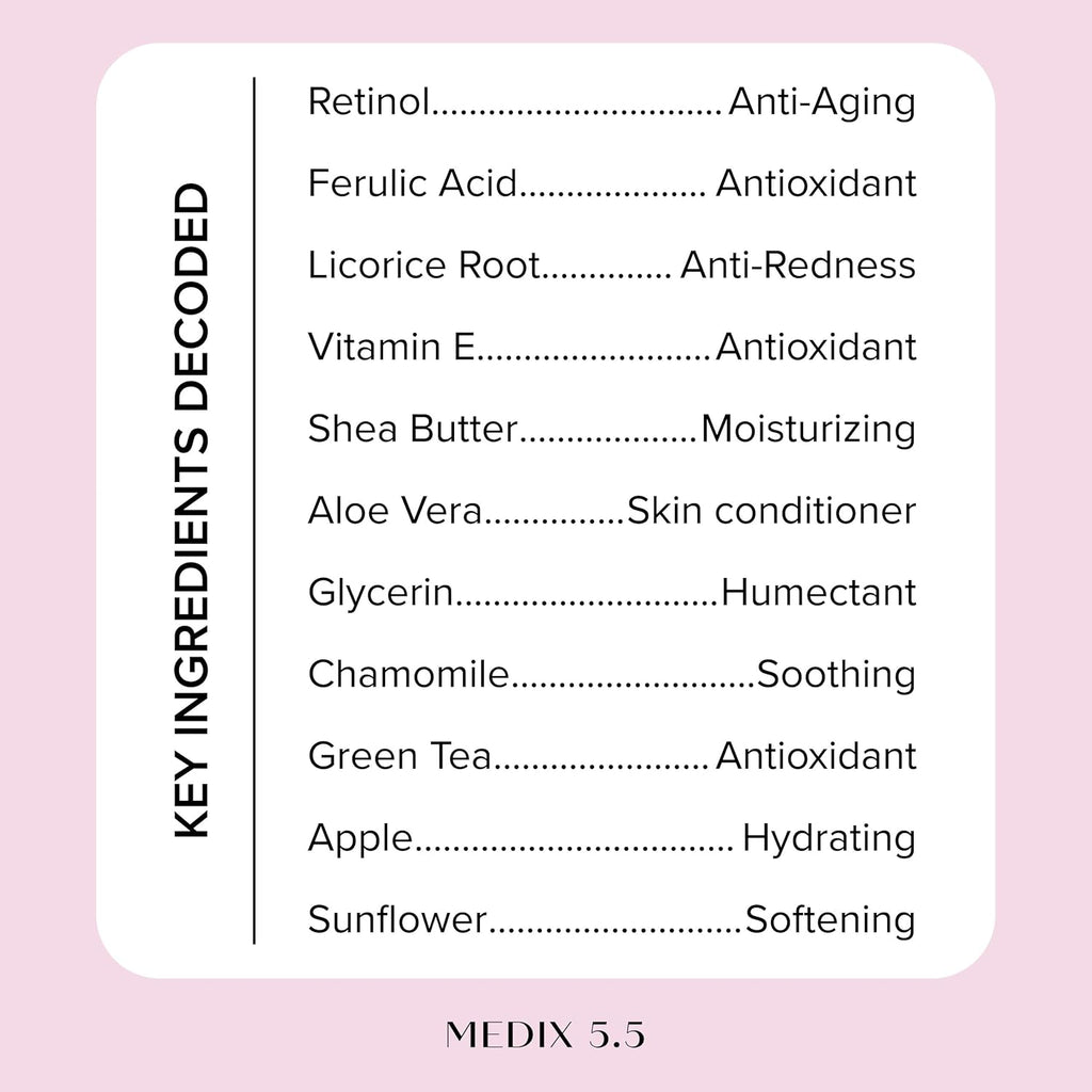 MEDIX Fragrance Free Retinol Face Moisturizer & Body Lotion Crepey Skin Care Treatment | Anti Aging Firming Retinol Cream For Face Targets Loose Crepe Skin, Wrinkles, & Fine Lines, 15 Fl Oz