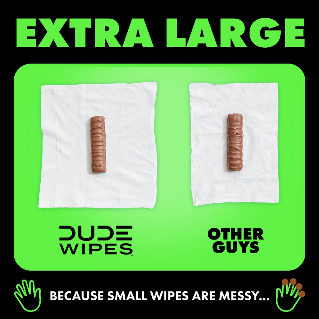 DUDE Wipes Herbal Relief Flushable Wipes - Extra-Large Adult Wet-Wipes - Infused with Soothing Witch Hazel, Geranium Essential Oils, Vitamin E, and Aloe - Septic and Sewer Safe 48 Count (Pack of 12)