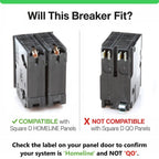 FalconSupply Genuine Square D HOM250 50 Amp Double Pole Circuit Breaker Kit