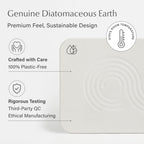 Dorai Home Bath Stone Mat 23.6"x15.4" – Quick-Dry, Non-Slip Diatomite Stone Bath Mat for Bathroom, Zen Sandstone