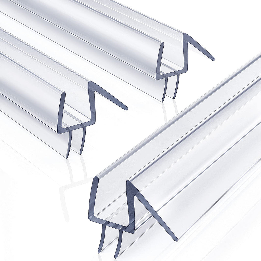 Yecaye 3 Pack 3/8" x 39" Shower Door Bottom Seal,Shower Door Sweep,Frameless Glass Seal Strip,Stop Leaks and Create a Water Barrier, Water Guard 10MM