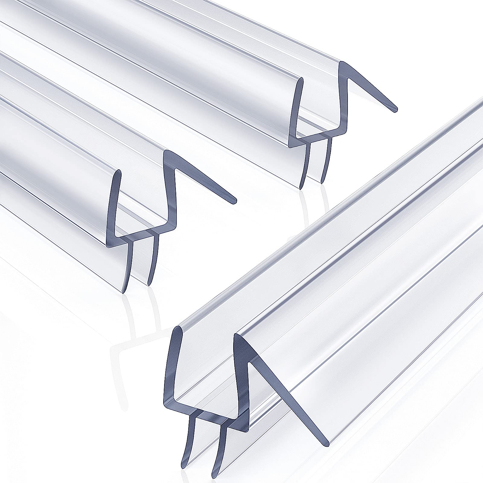 Yecaye 3 Pack 3/8" x 39" Shower Door Bottom Seal,Shower Door Sweep,Frameless Glass Seal Strip,Stop Leaks and Create a Water Barrier, Water Guard 10MM