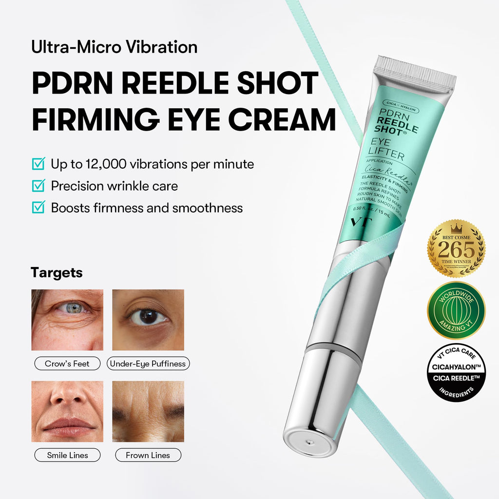 VT COSMETICS PDRN Reedle Shot Eye Cream, 0.51 fl oz