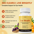Besgiful Eye Supplement for Vitreous Health, Promotes Clear Vision, Improves Eye Strain & Dryness, Reduces Squiggly Lines, Eye Degeneration, Clear Eye Support, 90 Vegan Capsules
