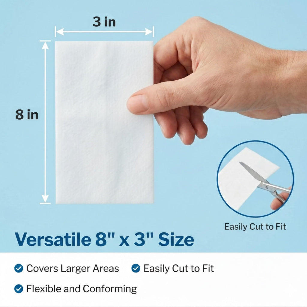 McKesson Non-Adherent Pads for Wounds, Highly Absorbent, 3 x 8 in, 75 ct