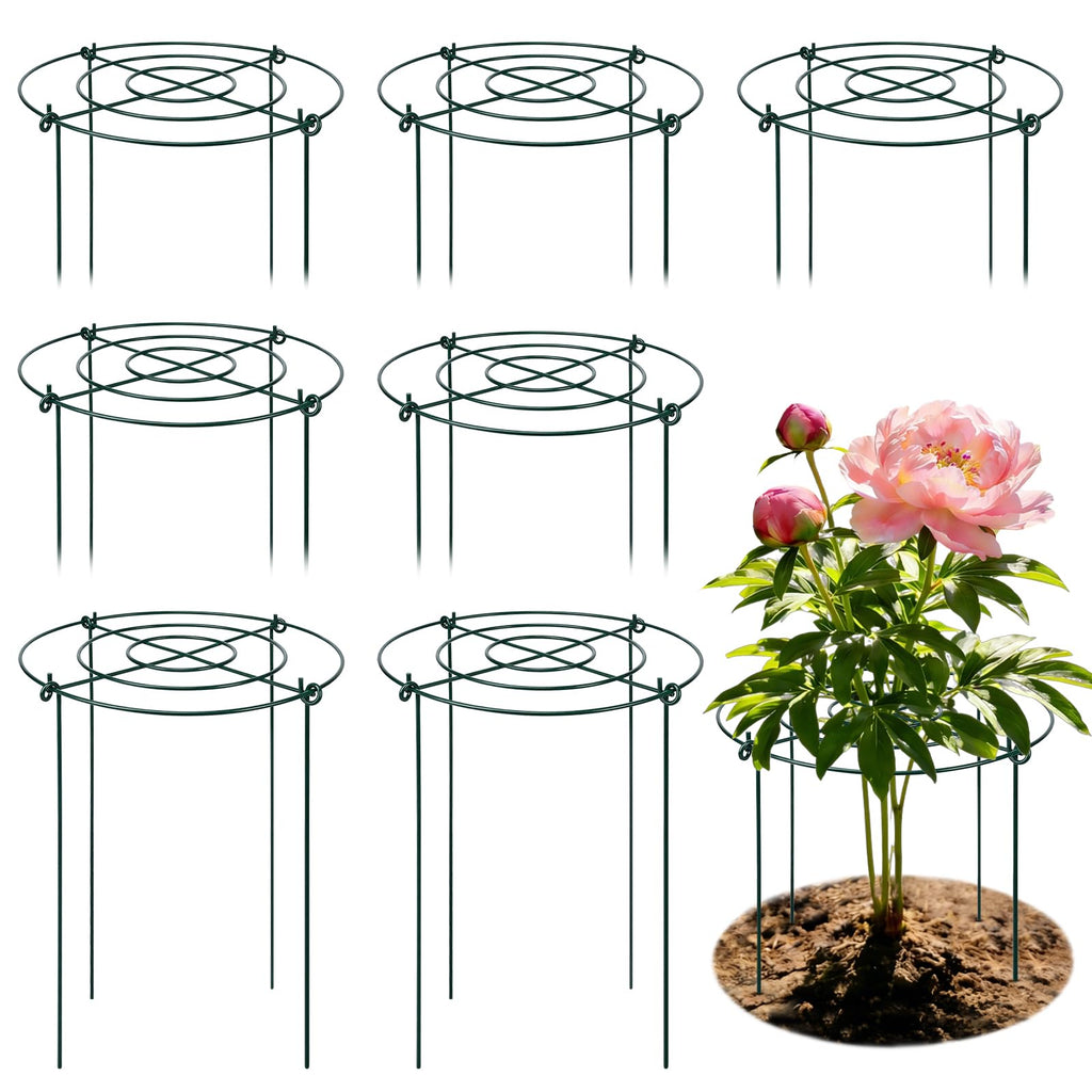 8 Pack Peony Cages and Supports, 11.5 x 20 Inch Plant Support Cage Set