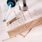 Mr. Pen- Nail Assortment Kit, 600 Pcs, 4 Sizes, Gold Picture Hangers