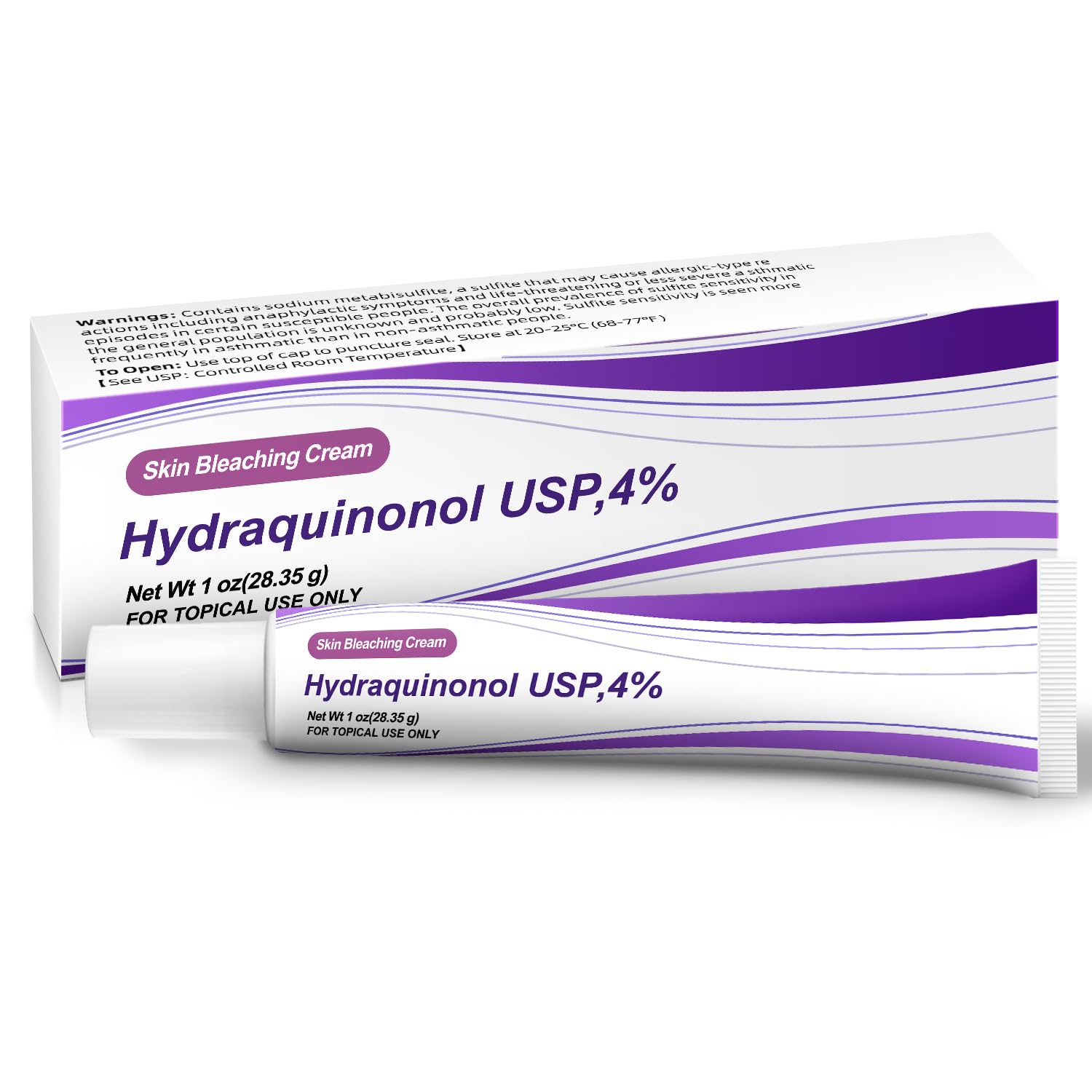Rivocoda Hydraquinonol Dark Spot Brightening Cream - 4% Bleaching Cream, Non-Irritating Hydrating, For All Skin Types, 1oz