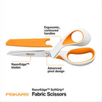 Fiskars 8" RazorEdge Fabric Scissors, Heavy Duty & Sharp Fabric Shears