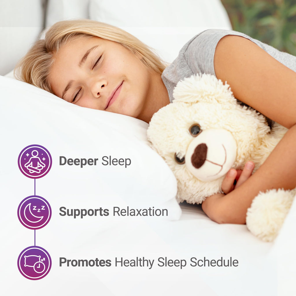 Nested Naturals Luna Kids Sleep Aid Tablets for Children 4+ - Naturally Sourced Ingredients - Gentle, Herbal Sleep Supplement with Chamomile, Melatonin, Valerian & Lemon Balm - 120 Chewable Tablets