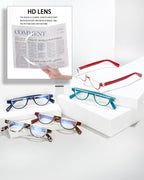 EYEURL Half Frame Reading Glasses for Women-5 Pack Blue Light Blocking Glasses Fashion Rimless Computer Readers for Women Anti UV Ray Eyeglasses with Spring Hinges,2.5