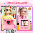 Kids Instant Digital Cameras for Boys and Girls, 1080P HD Dual-Lens Selfie Digital Camera with Print Paper & TF Card, Christmas Birthday Gifts Toys for Toddler and Teenagers Age 3-16 Years Old