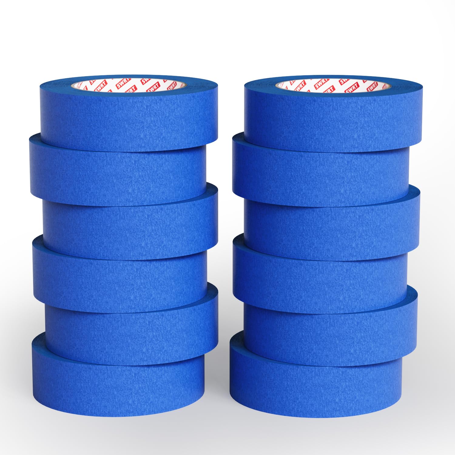 SWRT Blue Painters Tape 1 Inch x 55 Yards, 12 Rolls (660 Yards) – Sharp Clean Paint Lines, No-Residue Painters Tape for Walls, Trim & Baseboards, Easy Removal Masking Tape for Home Projects