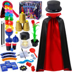 PATIFEED Kids Magic Kit with Magician Costume, Hat, Wand