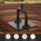 10"x10" Heavy Duty Steel Tamper Tool with 48" Handle