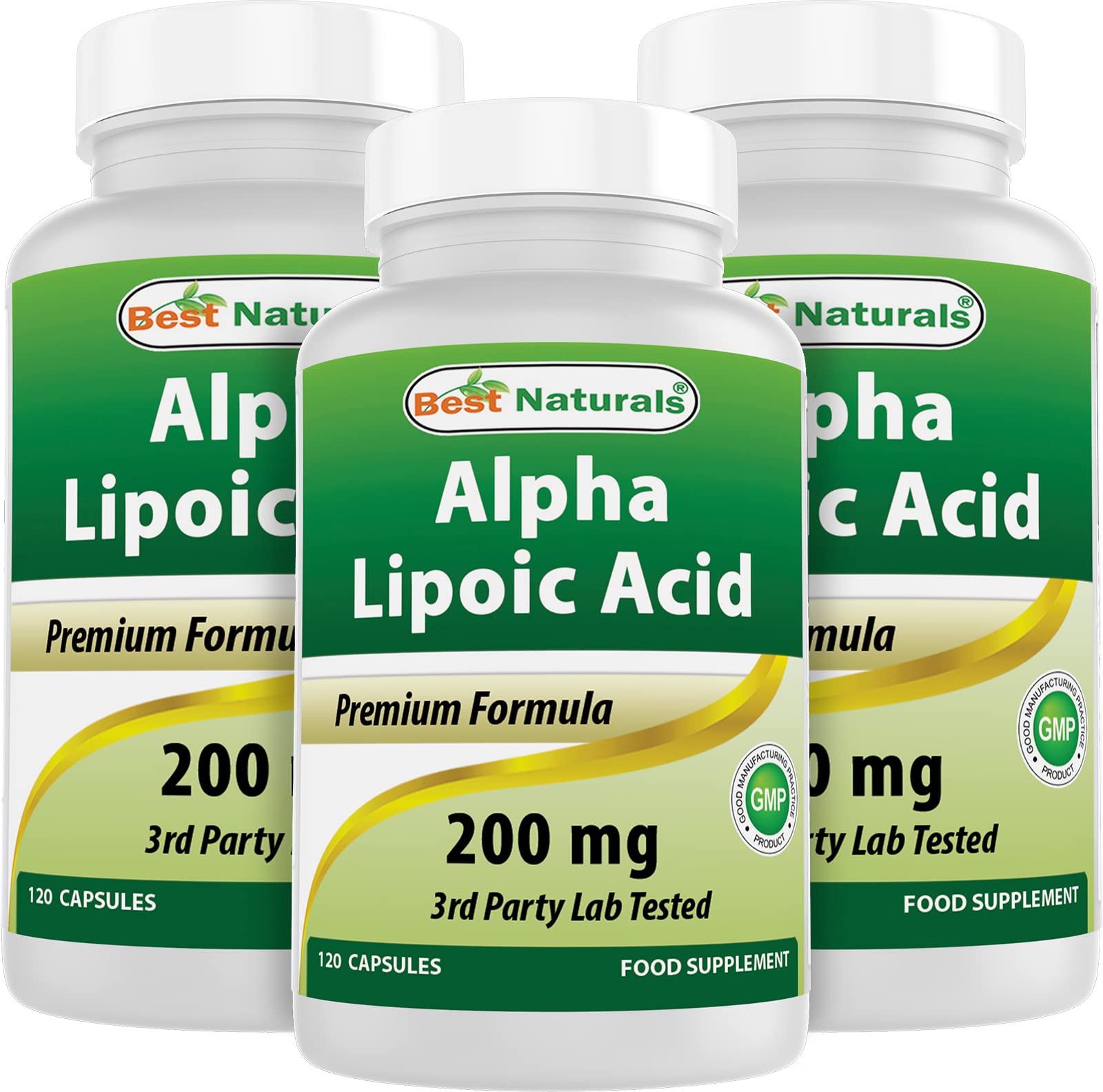 Best Naturals Alpha Lipoic Acid 200 Mg 120 Capsules (120 Count (Pack of 3))