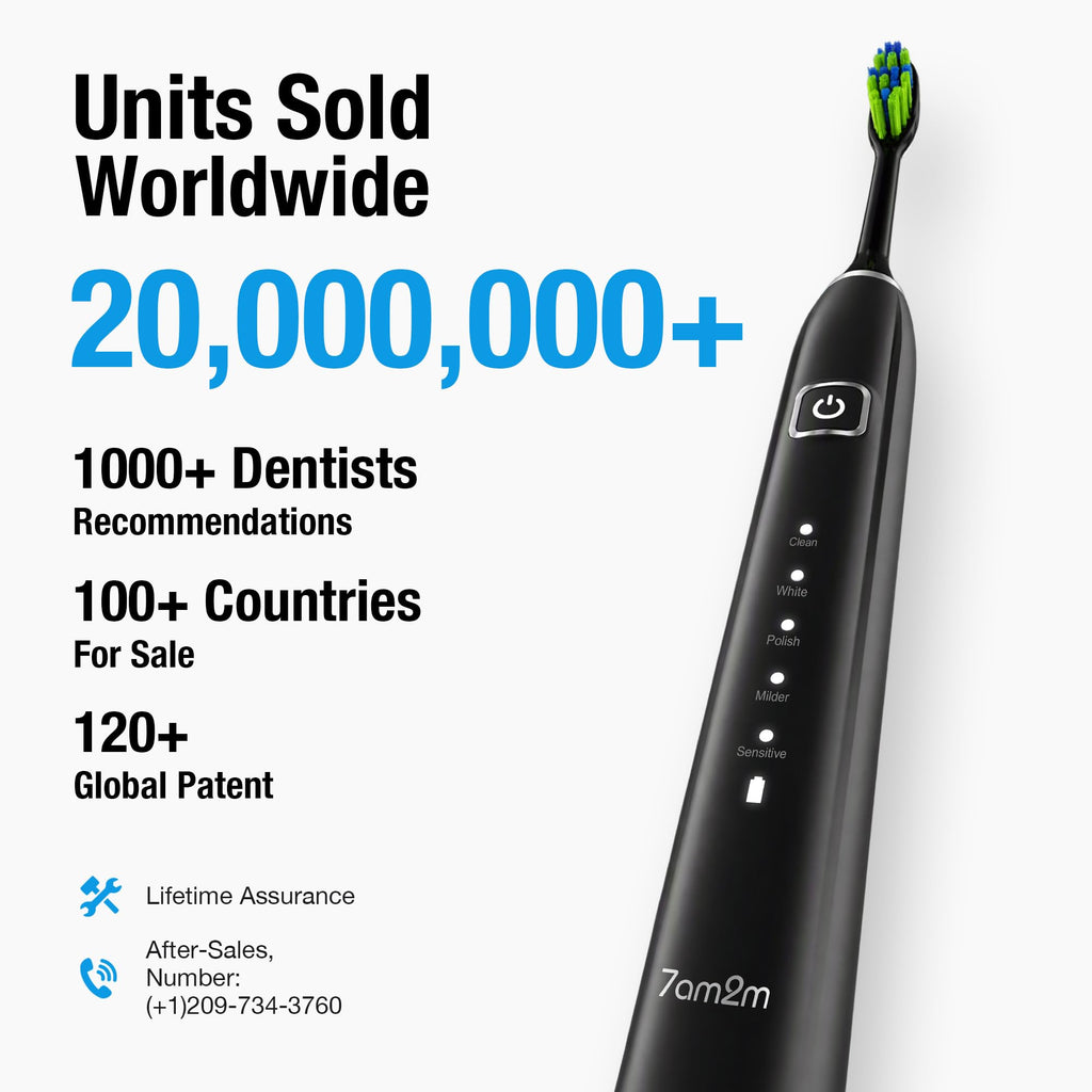 7AM2M Sonic Electric Toothbrush for Adults,Type-C Charging Run for 120 Days