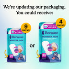 Because Overnight Booster Pads Fit All Adult Diapers, Helps Keep Your Adult Diaper Active All Night, Adds 4 Cups to Incontinence Underwear, Extra Absorbency, 180 Count (Packaging May Vary)