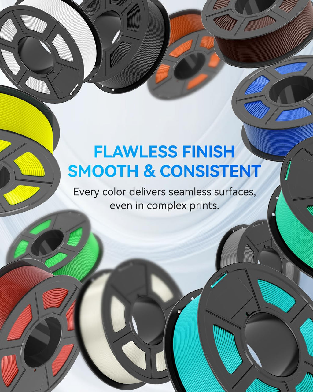 JAYO PLA+ Filament 1.75mm,3D Printer Filament PLA Plus Dimensional Accuracy +/- 0.02 mm, 1.1 Kg Per Spool, Black Pack of 4