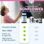 TRUEMED Sunflower Lecithin with Shatavari & Ashwagandha - 1100 mg per Serving - Supports Hormone Balance, Milk Flow, Brain Health, Digestive Wellness, 100 Softgels - Made in USA GMP Certified