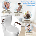 Toilet Safety Rails for Seniors（520lbs), Adjustable Toilet Handle for The Elderly and Disabled, Handicap Toilet Safety Frame Grab Bars, Toilet Support Rails